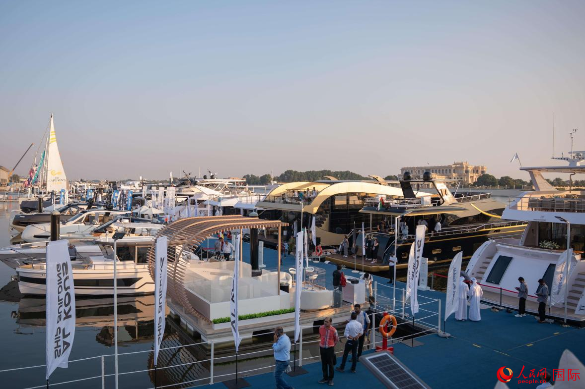 停靠在码头的游艇。人民网 塔里克·易卜拉欣摄