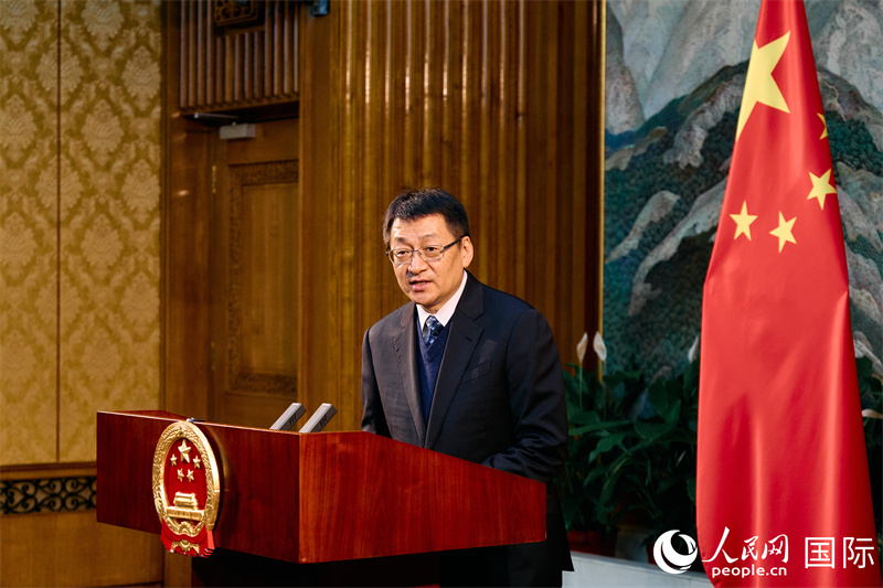 中国交通运输部副部长李扬发表讲话。杨浩鹏摄