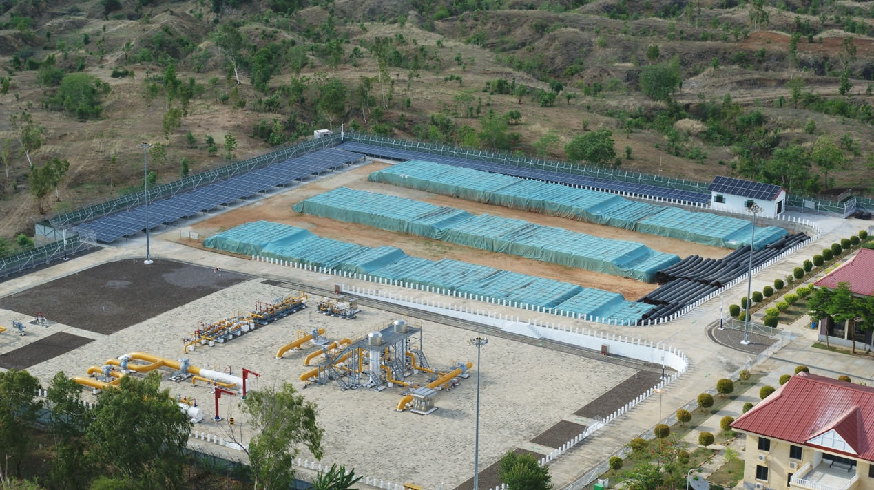 中石油仁安羌光伏系统航拍。中缅油气管道公司供图