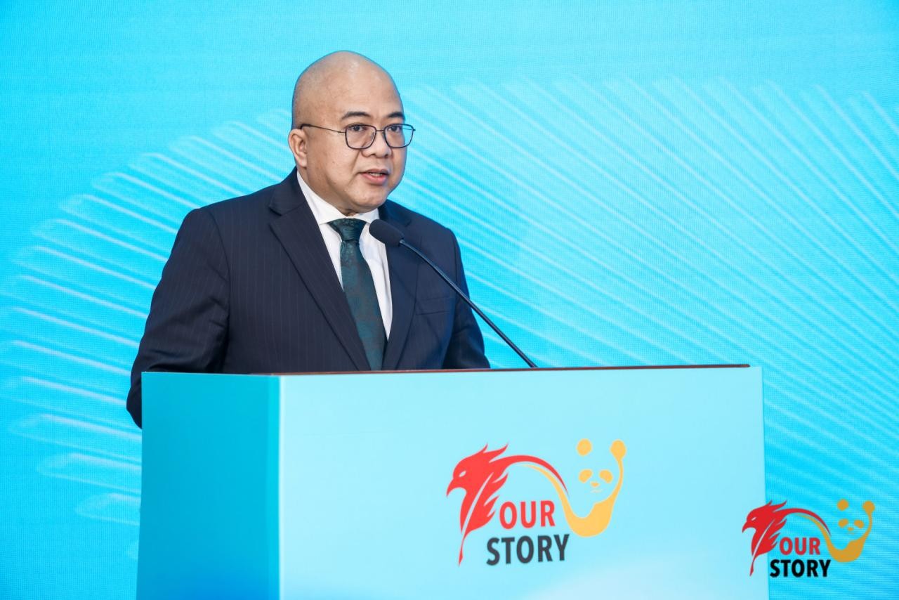 印尼驻华大使馆副馆长裴连杰在活动上致辞。主办方供图