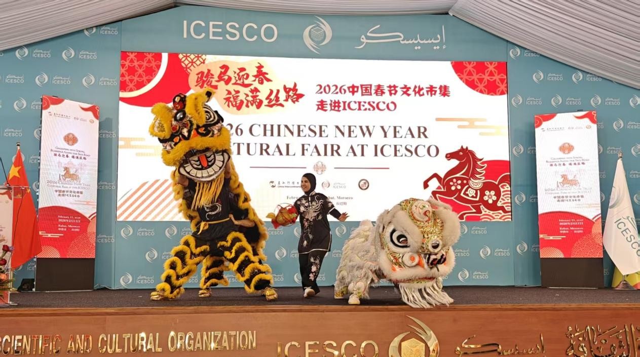 中外文化融合的舞狮表演别具特色，主办方供图