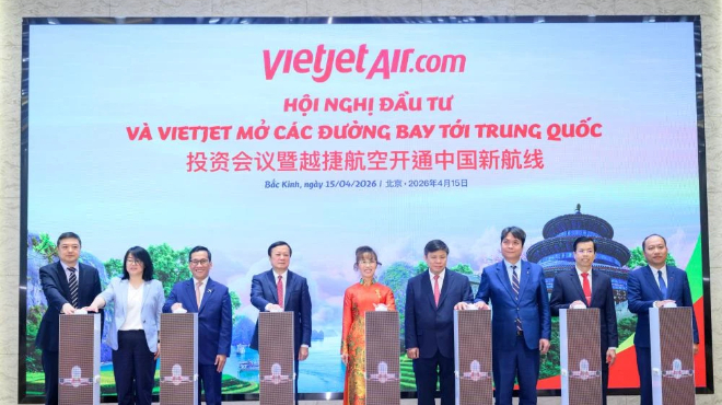 越捷航空开通五条中国新航线