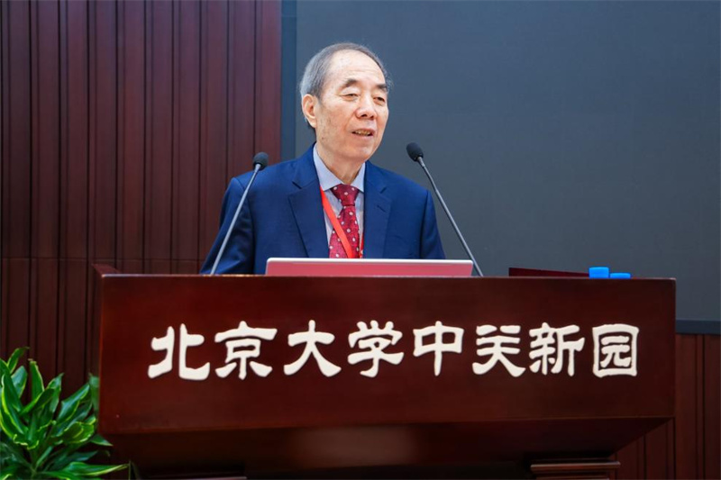 北京大学巴基斯坦研究中心创始主任唐孟生在开幕式上致辞。北京大学外国语学院供图
