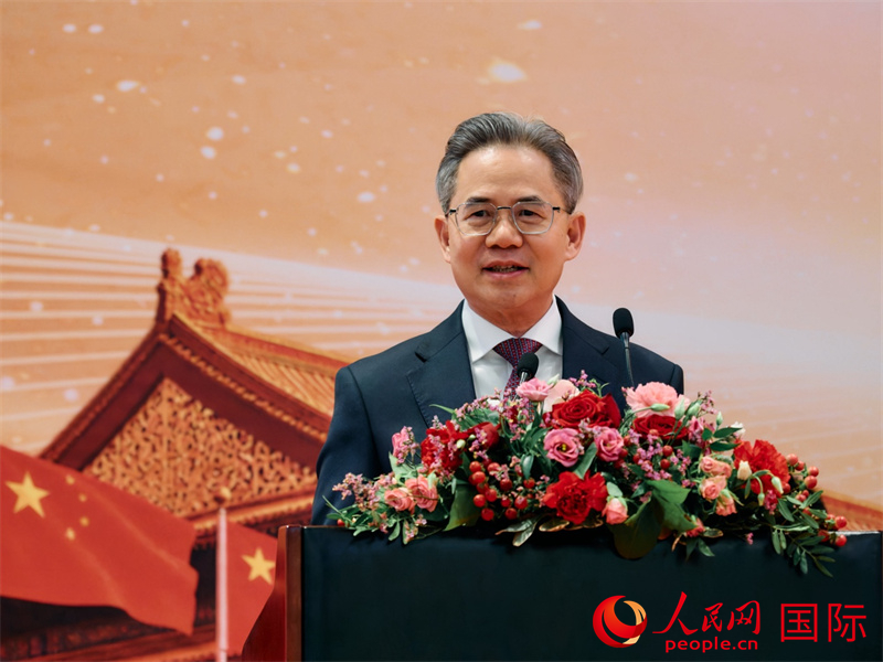 中国驻英国大使郑泽光发表致辞。杨浩鹏摄
